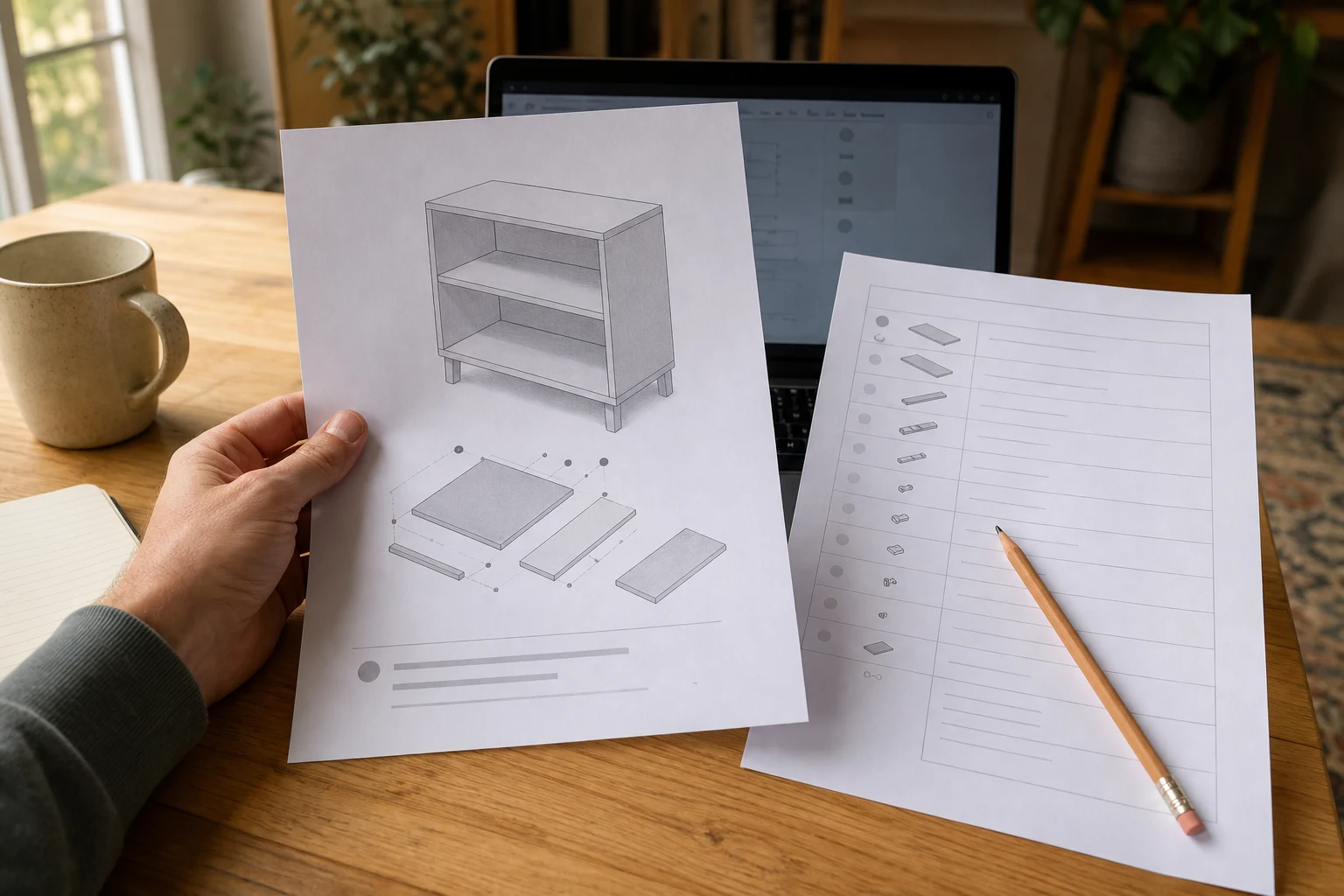 Een plannerontwerp wordt vergeleken met de bestellijst voordat de code wordt gedeeld